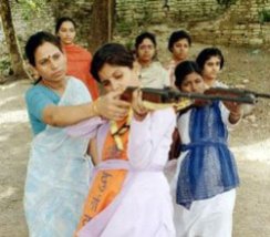 Brahmin Terrorist Gang "Durga-Bahini openly practicing with Gun to kill 90% Indian